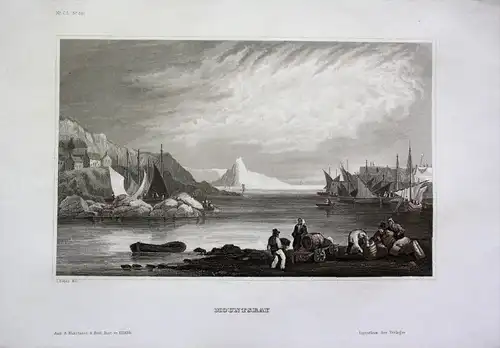 - Mounts Bay Cornwall England Great Britain steel engraving