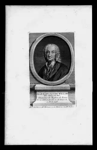 Jean Bapt. Joseph Willart de Grecourt - Jean Baptiste Willart de Grecourt (1683 - 1743) Tours poet Dichter Fr