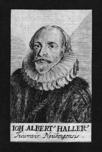 Johannes Albert Haller von Hallerstein Jurist lawyer Kupferstich Portrait