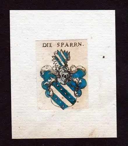 h. von Sparrn Sparren Wappen coat of arms heralrdy Heraldik Kupferstich