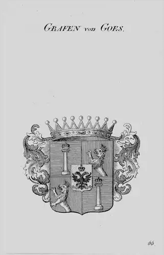 Goes Wappen Adel coat of arms heraldry Heraldik crest Kupferstich