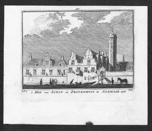 Alkmaar Provenhuis Holland Original  gravure
