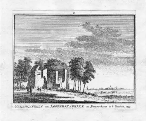 Looperskapelle Schouwen-Duiveland Holland Kupferstich gravure engraving