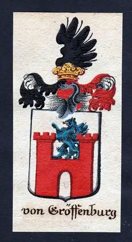 von Grössenburg Böhmen Wappen coat of arms Manuskript
