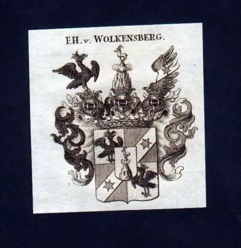 Freiherr v. Wolkensberg Wolkenberg Kupfer Wappen