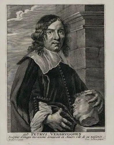 Pieter Verbrugghen sculptor Bildhauer Kupferstich Portrait engraving