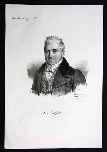 Jacques Laffitte Politiker politician Frankreich Lithographie Portrait