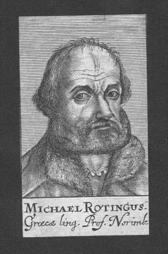 Michael Roting Röting Lehrer Professor Nürnberg Kupferstich Portrait