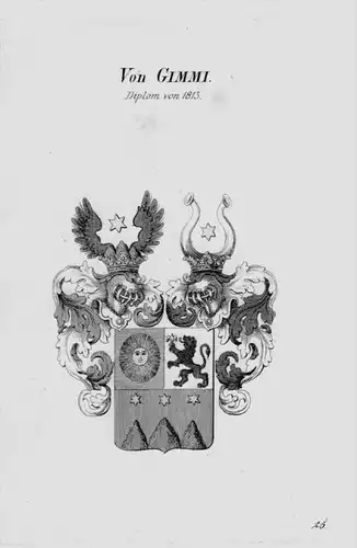 Von Gimmi Wappen Adel coat of arms heraldry Heraldik crest Kupferstich