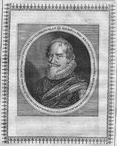 Moritz v Oranien Nassau-Dillenburg   Portrait Maurits Oranje gravure