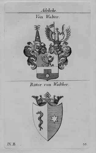 Walter Walther Wappen coat of arms heraldry Heraldik crest Kupferstich