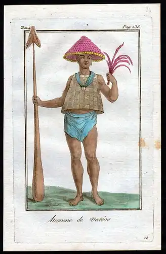 Homme de Vateoo - James Cook islands Aitutaki island costume  Tracht