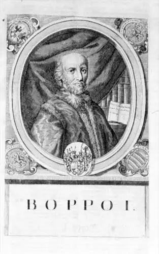 Poppo I Bischof v Würzburg Kupferstich Portrait engraving gravure