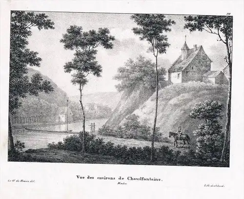 Chaudfontaine Liege Lüttich Belgien Belgique Original Lithographie