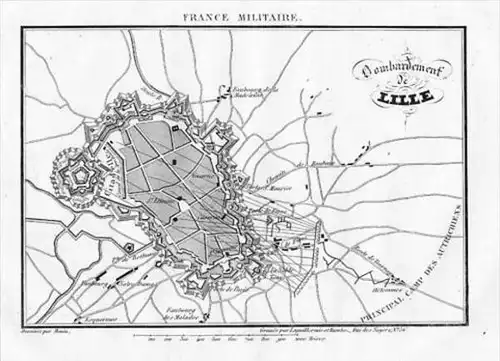 Lille Nord-Pas-de-Calais Gravure estampe vue