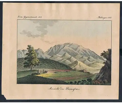Verm. Gegenstaende CCI - Ansicht des Parnassus in Griechenland - Parnass Mount Parnassus Berg mountain mountai