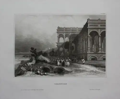 Ghazipur Ansicht Indien India Asien Asia  engraving