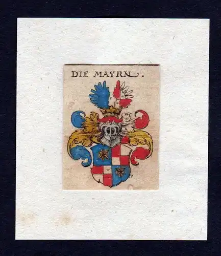 h. von Mayr Mayer Wappen Adel coat of arms heraldry Heraldik Kupferstich