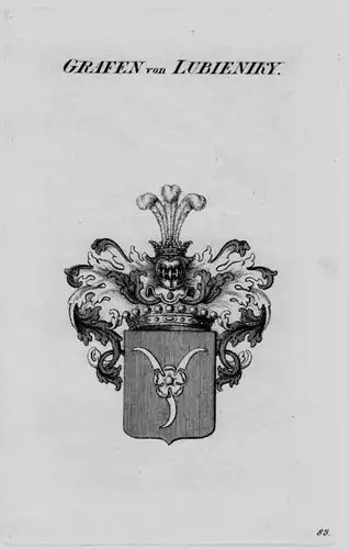 Lubieniky Wappen Adel coat of arms heraldry Heraldik crest Kupferstich