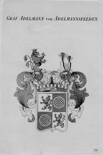 Adelmannsfelden Wappen Adel coat of arms heraldry Heraldik Kupferstich