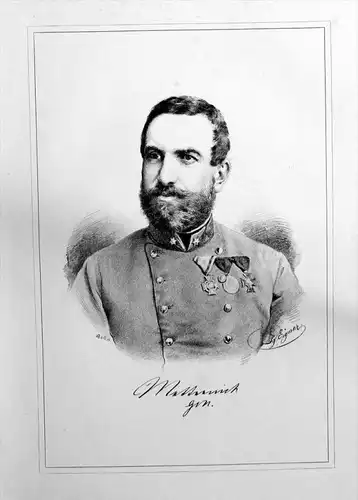 Paul Prinz von Metternich Portrait Lithographie litho lithograph