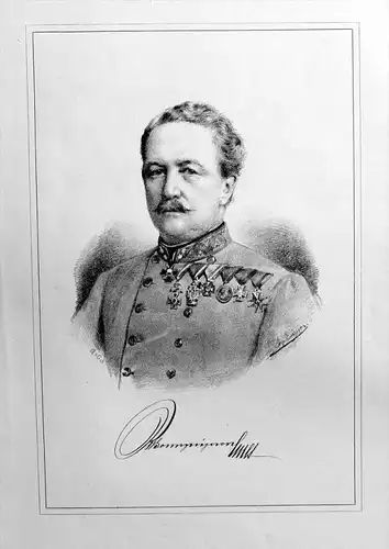 Stanislaus Freiherr Bourguignon Baumberg Portrait Lithographie Litho