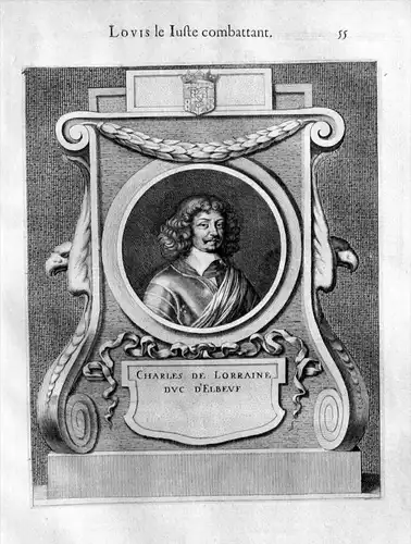 Charles II. de Lorraine duc d'Elbeuf Portrait gravure engraving