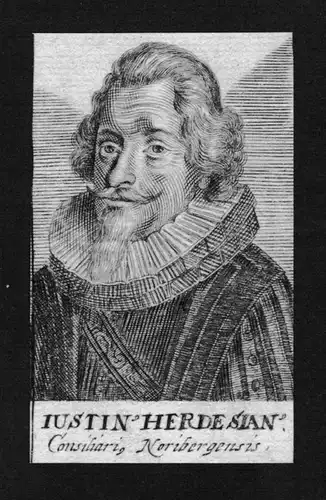 Justinus Hardesheim Jurist lawyer Nürnberg Kupferstich Portrait