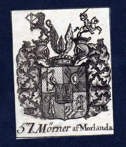 - Mörner af Morlanda Wappen vapen coat of arms Genealogie Kupferstich