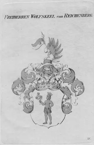 Reichenberg Wappen Adel coat of arms heraldry Heraldik crest Kupferstich