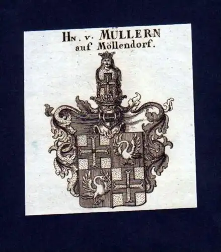 Müllern auf Möllendorf Müller Kupferstich Wappen