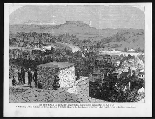 Fort Mont Valerien Paris Frankreich Krieg wood engraving Holzstich