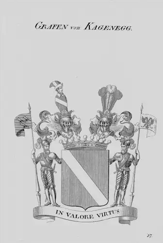 Kagenegg Wappen Adel coat of arms heraldry Heraldik crest Kupferstich