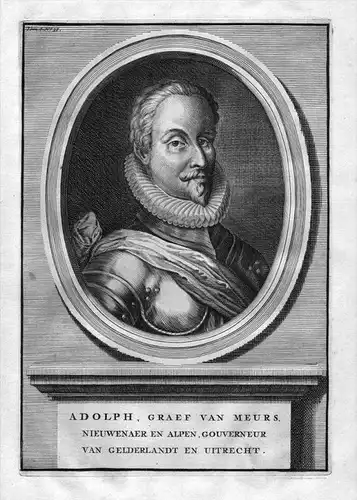 Adolf von Neuenahr Limburg Moers engraving Kupferstich Portrait