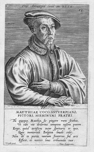 Matthys Cock painter Kupferstich Portrait engraving Theodor Galle