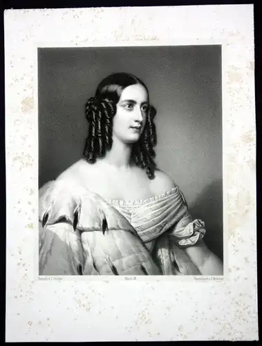 Caroline Prinzessin von Oettingen Wallerslein Portrait Lithographie