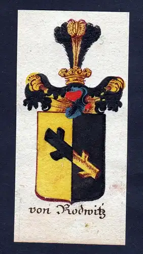 von Rodwitz Böhmen Wappen coat of arms Manuskript