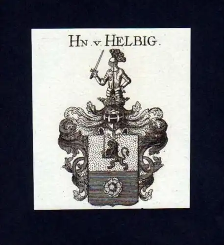 Herren v. Helbig Weiden Kupferstich Wappen