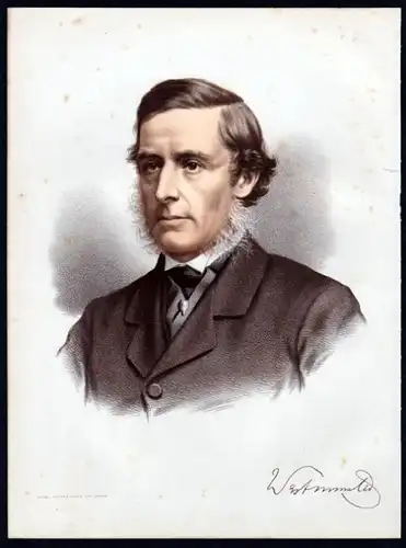Hugh Grosvenor (1825-1899) Aristokrat Politiker Pferdezüchter - Lithographie Portrait
