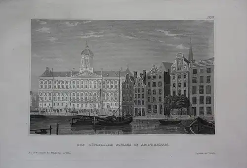 Amsterdam Schloss Holland Niederlande Netherlands  engraving