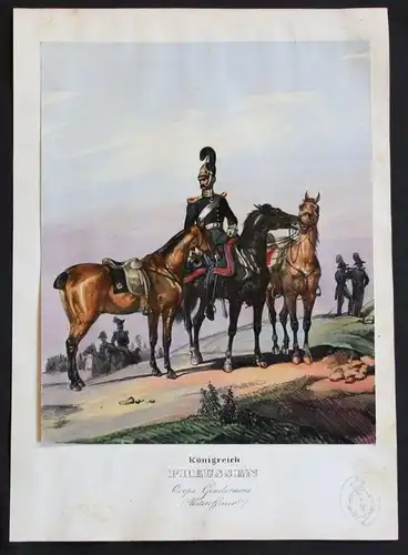 Preußen Prussia Uniformen uniforms Lithographie lithograph