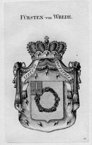 Wrede Wappen Adel coat of arms heraldry Heraldik crest Kupferstich
