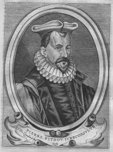 Pierre Pithou lawyer scholar Portrait engraving Kupferstich gravure