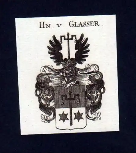 Herren v. Glasser Glaser Kupferstich Wappen