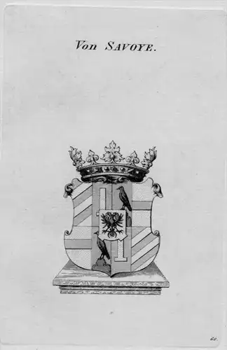 Savoye Wappen Adel coat of arms heraldry Heraldik  cerst Kupferstich