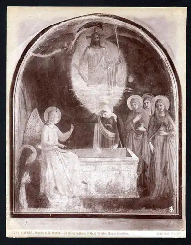 La Resurrezione di Gesu Jesus Beato Angelico Firenze albumen Foto photo vintage antique