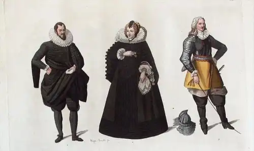 Italia Italy costumes 17. Jahrhundert Aquatinta acquaforte veduta