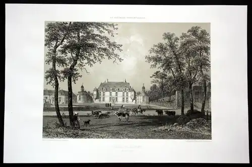 "Chateau du Boschet" - Chateau du Boschet Ansicht vue Bretagne Frankreich France Lithographie