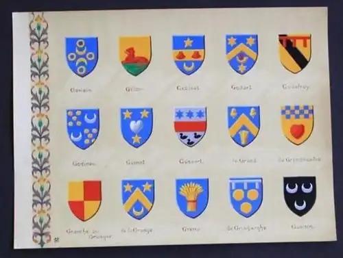 Gawain Gillon Gobinet Godart Godefroy Gonnet Blason Wappen Heraldik