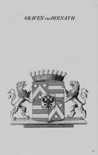 Dernath Wappen Adel coat of arms heraldry Heraldik crest Kupferstich